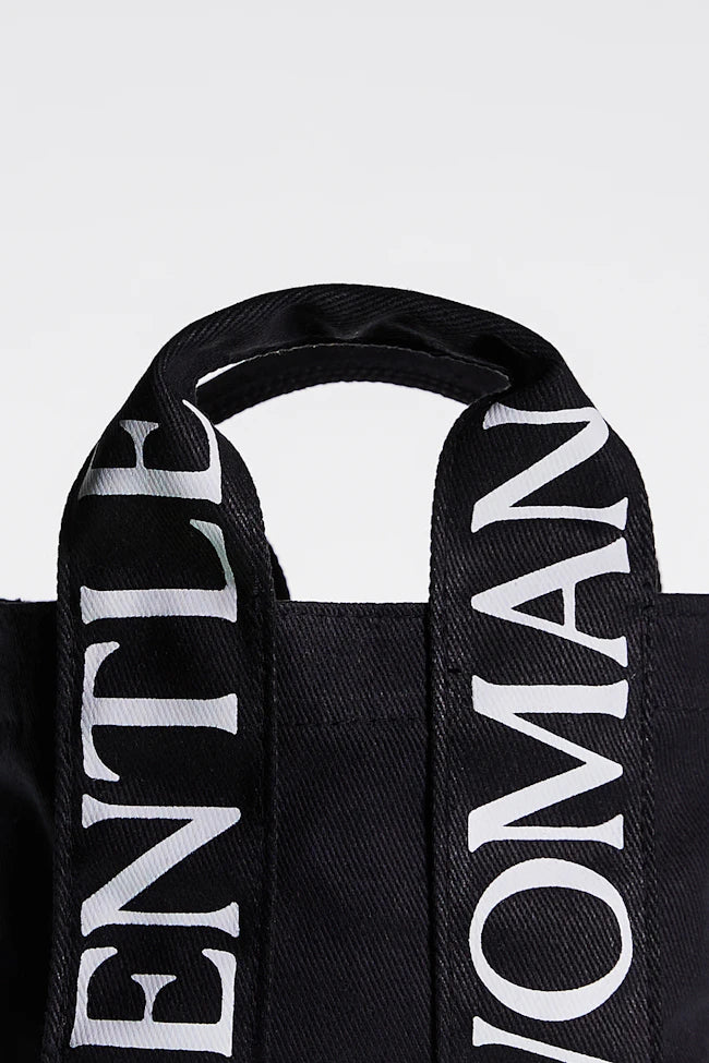 GW Logo Micro Tote Bag: Black