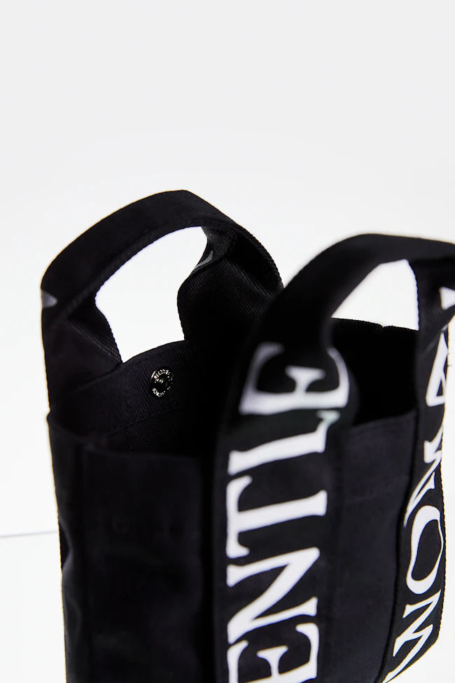 GW Logo Micro Tote Bag: Black